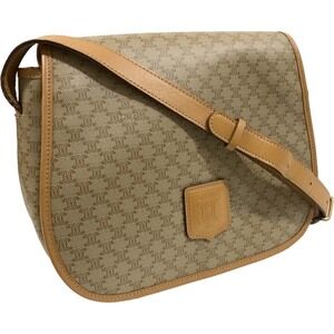 Celine Shoulder Bag Macadam Beige